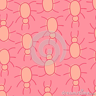 Hand drawn Bugs Pattern, Seamless Insect Pattern, Vector Illustration EPS 10. Vector Illustration