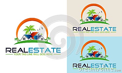 Real estate logo outstanding modern Vector Illustration