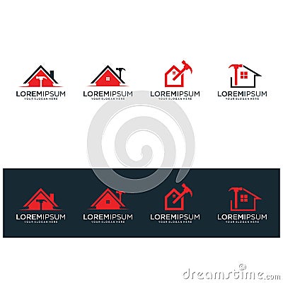 Home improvement logo vector design inspiration set Vector Illustration