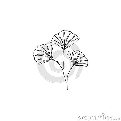 Simple continous line art vector design Vector Illustration