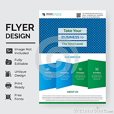 Corporate Flyer Template Design Brochure, Annual Report, Magazine, Poster, Corporate, Flyer, layout modern size A4 Template, Easy Vector Illustration