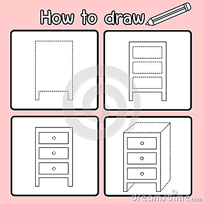 Illustrator of How to draw three Vector Illustration