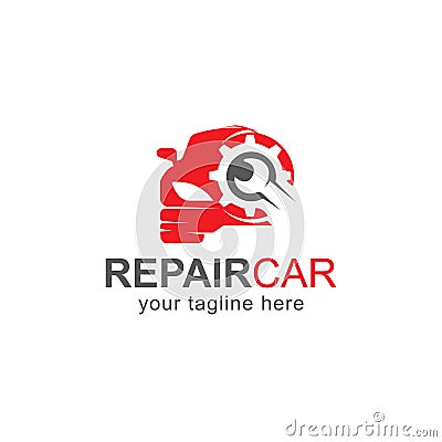 Car logo design template.Automotive spare parts store.Garage service icon Vector Illustration