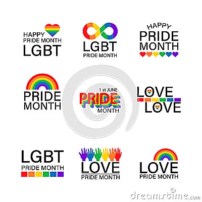 LGBT Pride Month in June. Vector Illustration