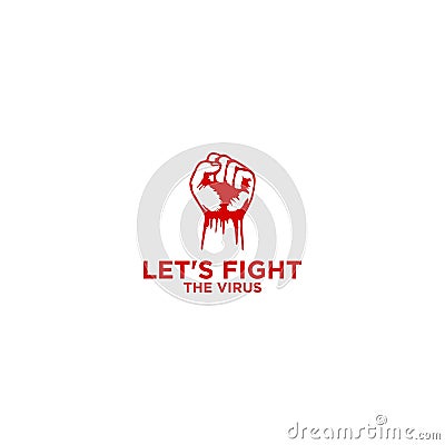 Let`s Fight the Virus. Vector Illustration