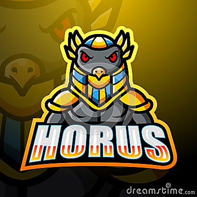 Horus mascot esport logo design Vector Illustration