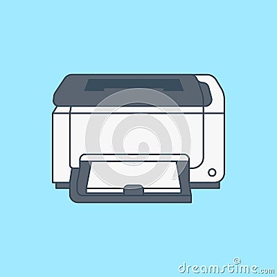 Realistic printer vector icon illustration Vector Illustration