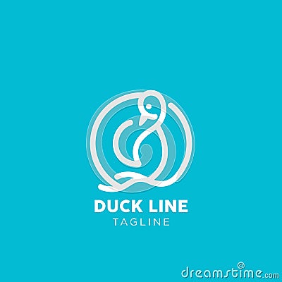 Penguin simple lineart logo icon Vector Illustration