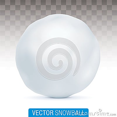 Vector snowball isolated on background. Vector Illustration
