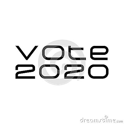 Vote 2020 Handwritten calligraphic style vector design Vector Illustration