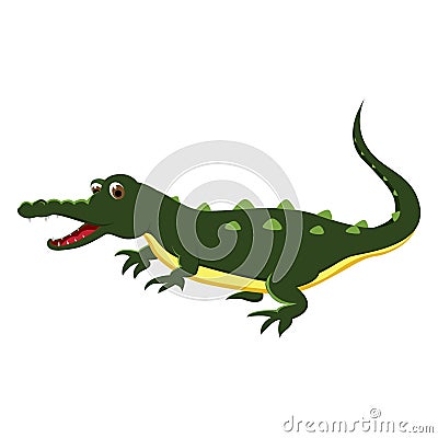 Cartoon of hungry crocodile character Vector Illustration