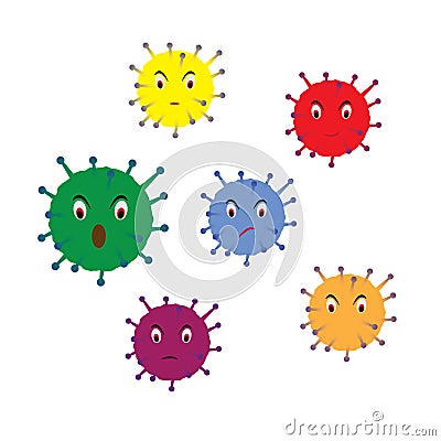 Illustration vector graphic of group virus background Vector Illustration