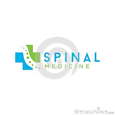 Spine cross logo clinic medicine chiropractic backbone health Design Vector illustration. Orthopedic Logo Design. Cord Spinal logo Vector Illustration