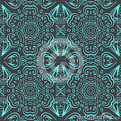 Blue mandala background, mandala pattern. Solid but elegant. Vector Illustration