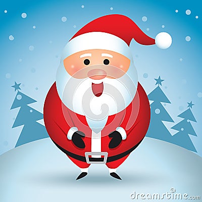2020 Merry Christmas greeting card / templates of cute Santa Claus Vector Illustration