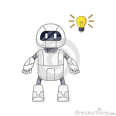 Illustration robot have an idea Vector Illustration