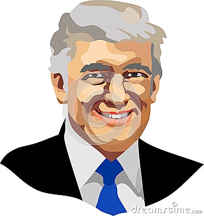 45th United States President Donald J Trump Vector Illustration