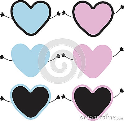 Print Cute heart, background. Vector illustration Vector Illustration