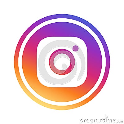 Instagram Logo - Vector - Original Gradient Color - Isolated. Multicolor Instagram Latest Icon for Web Page, Mobile App or Print M Vector Illustration