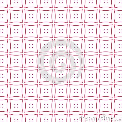 Abstract Outlined Pink Square Dotted Grid Vector Seamless Pattern. Colors Texture. Digital Design. Illustration Pattern Background Vector Illustration