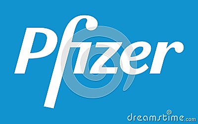 Pfizer Vector Logo - Latest Blue Color - American pharmaceutical corporation that research and development vaccines and medical Vector Illustration