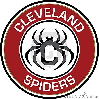 Cleveland Spiders logo on white background Editorial Stock Photo