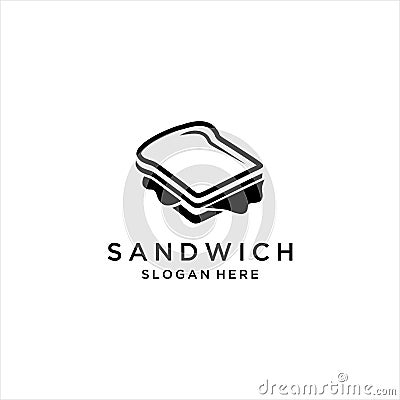 Logo Sandwich isolated on clean background. Sandwich icon concept drawing icon in modern style Vector Illustration