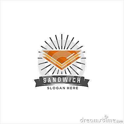 Logo Sandwich Vector vintage fast food logos set. Sandwich, hot dogs Vector Illustration