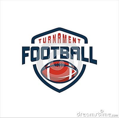 American football logo design. Rugby emblem championship template Vector Illustration