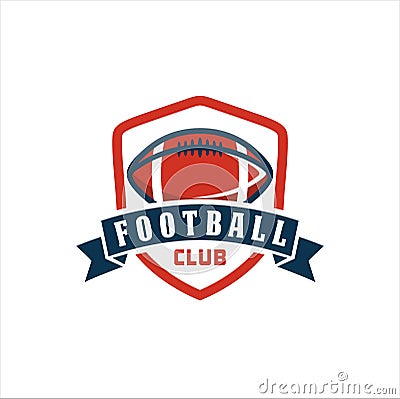 American football logo design. Rugby emblem championship template Vector Illustration