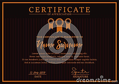 certificate of appreciation background design template Vector Illustration