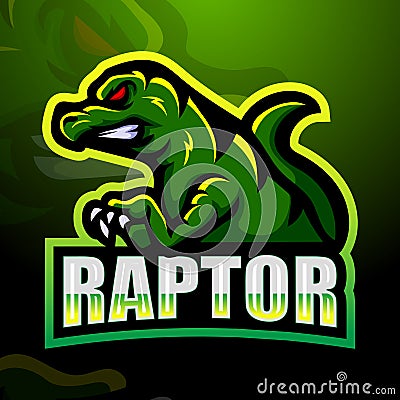 raptor mascot logo design Vector Illustration