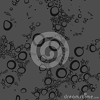 Aqua stylish seamless texture with bubbles. Sparkling water pattern. Vector background Vector Illustration