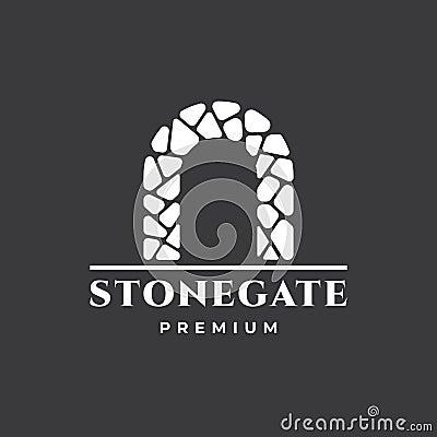 Creative gate logo design vector template.retro gate symbol Vector Illustration