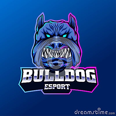 Bulldog mascot logo design. perfect for team,community, or club Vector Illustration