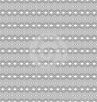 Stitching Damask Geometric Embroidery Diamond Thread Vector Seamless Pattern Texture Decoration Vector Illustration