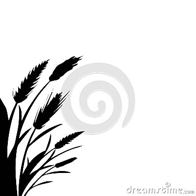 Black agricultural grain illustration design Vector Illustration