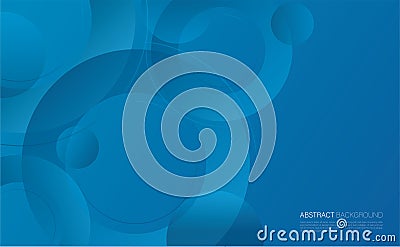 Abstract blue circle background vector illustration Vector Illustration