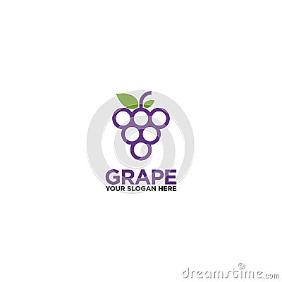 Grapes icon logo design template Vector Illustration