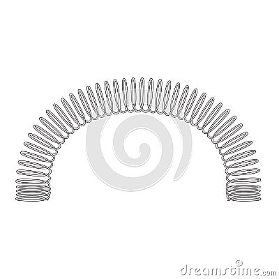 Metal coil springs . Spiral Flexible Wire. Metal Spiral. coil spring isolated on white background Vector Illustration