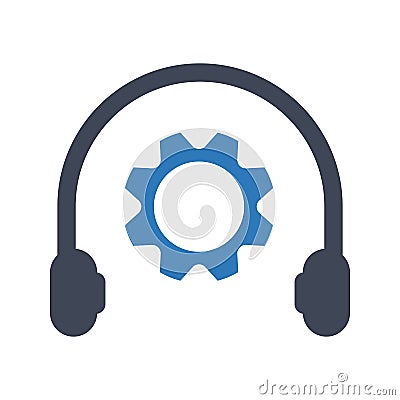 Customer technical support icon. vector graphics Vector Illustration