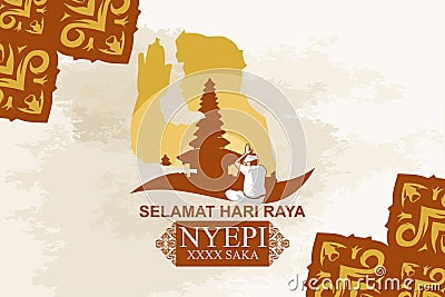 Happy Nyepi Day, Vector Illustration. Vector Illustration