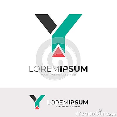 Simple logo letter Y with play design technology Vector Illustration