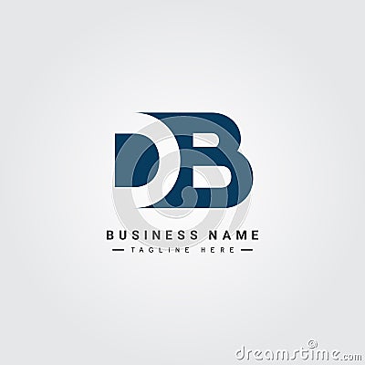 Initial Letter DB Logo - Minimal Business Logo Vector Illustration