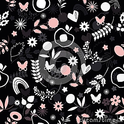 PrintColorful patterns in the form of patterns and flowers Vector Illustration