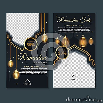 Elegant ramadan sale for social media stories template Stock Photo