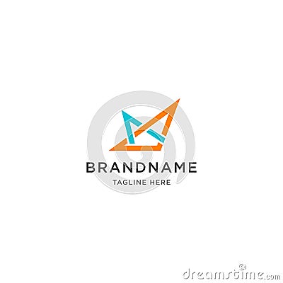 Letter A initial monogram star logo design template vector illustration Vector Illustration