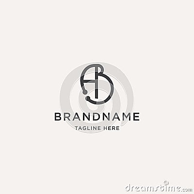 Letter AB BA initial logo design template vector illustration Vector Illustration