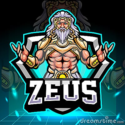 The lord of zeus mascot. esport logo design Vector Illustration