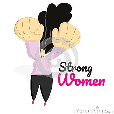 Strong women vector illustration Vector Illustration